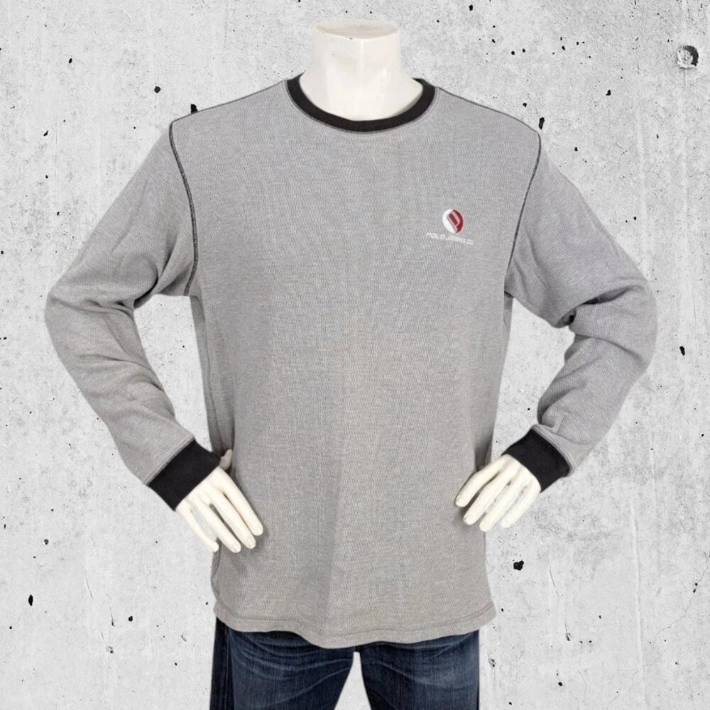 Polo Jeans Co Ralph Lauren Thermal Shirt Size Large Gray Grey Sweatshirt
